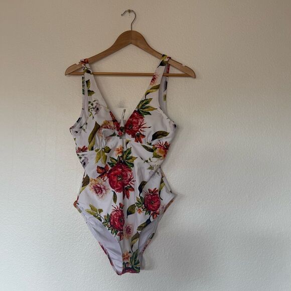 Floral One-Piece Swimsuit - Picture 1 of 4